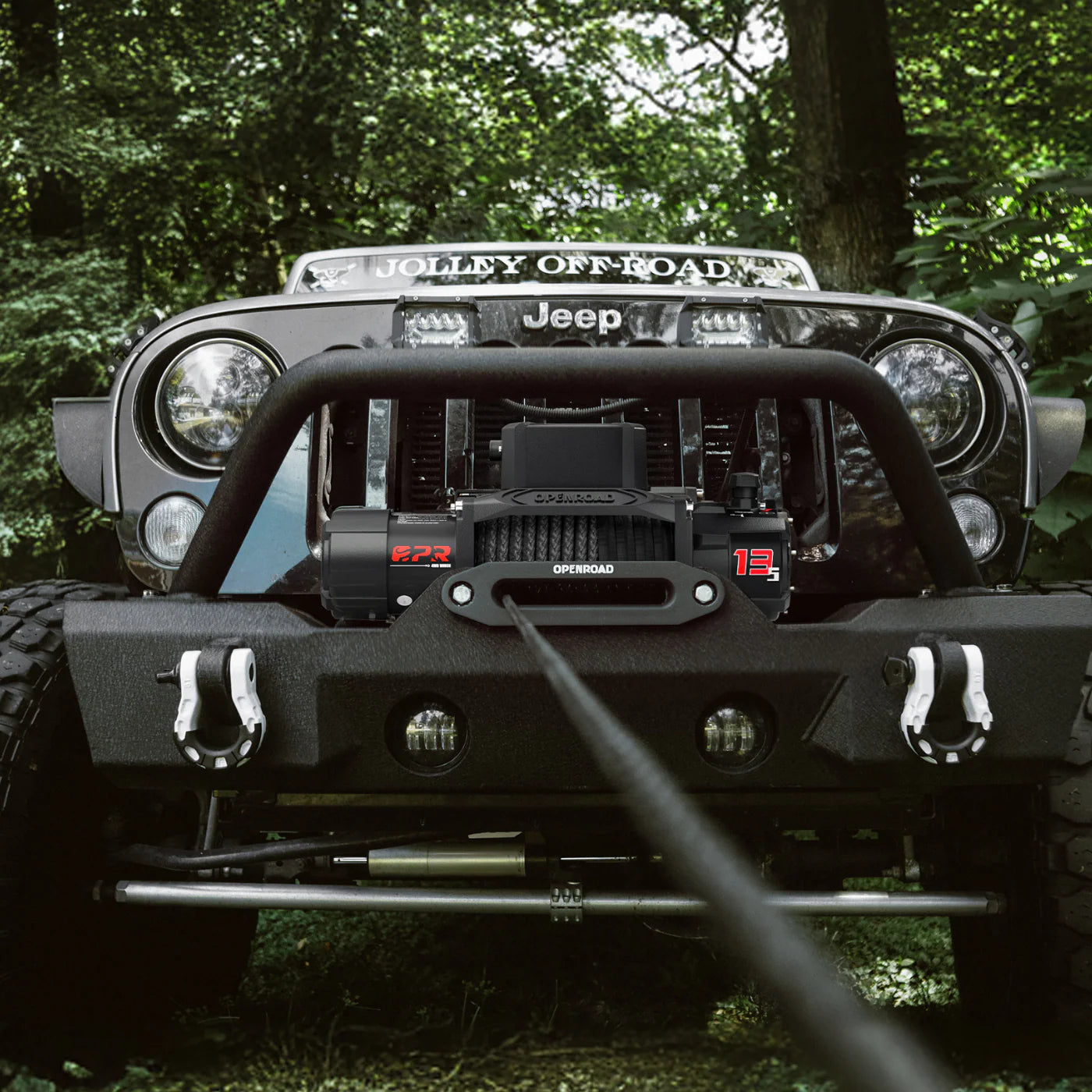OPENROAD 13,500lbs electric winch with Synthetic Rope - Panther Series 3S