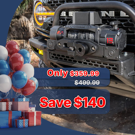 OPENROAD 13,500lbs electric winch with Synthetic Rope - Panther Series 3S