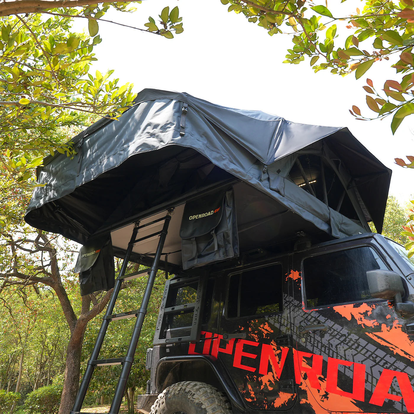 OPENROAD Family Quick-Open Soft Roof Top Tent (4-Person)