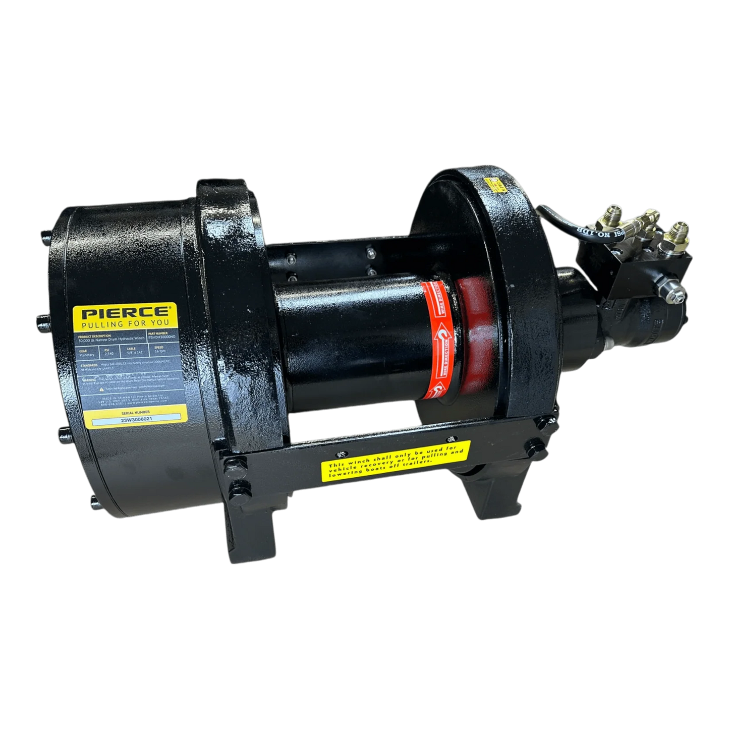 PIERCE 30,000 lb Hydraulic Recovery Winch | Narrow Drum | Air Clutch