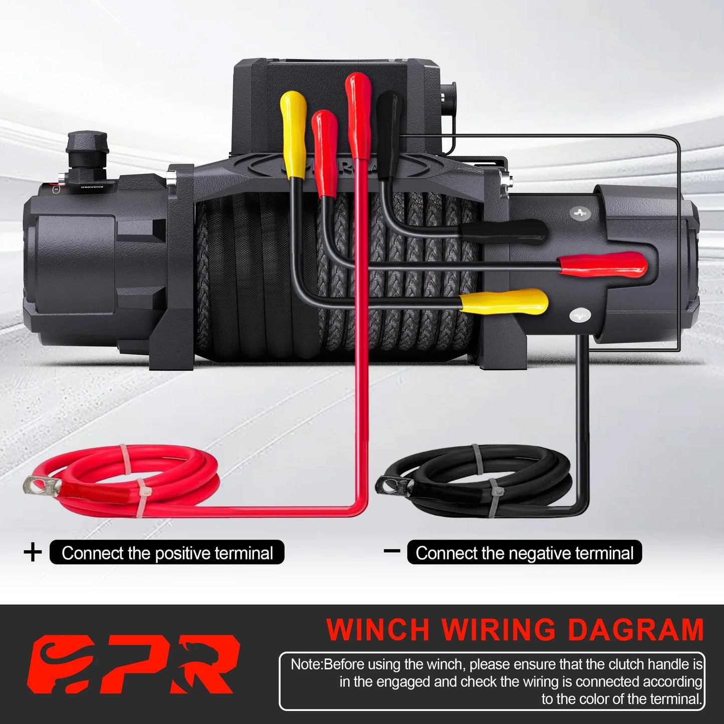 OPENROAD 12,000lbs Electric Winch with Synthetic Rope-Panther Series 3S